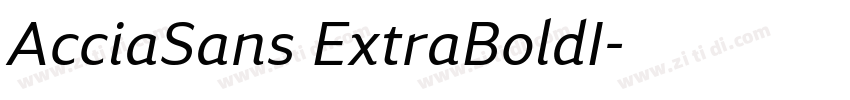 AcciaSans ExtraBoldI字体转换
